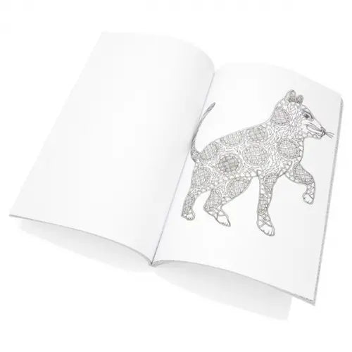 cat page of adult colouring book 