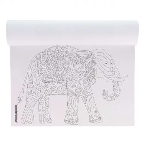 elephant colouring in page 