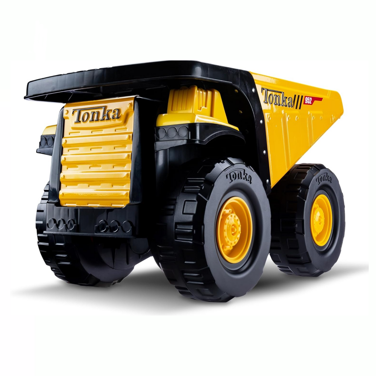 Tonka Steel Toughest Mighty Dump Truck side view on white background