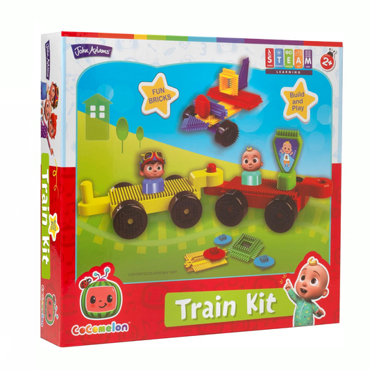 CocoMelon Fun Bricks Train Kit in box
