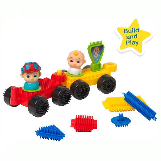 CocoMelon Fun Bricks Train Kit assembled