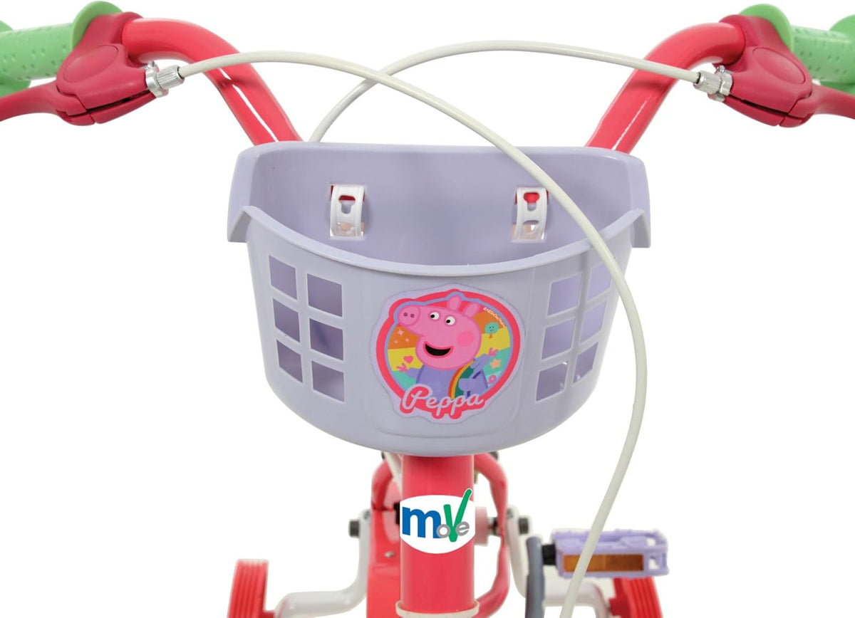 Official Peppa Pig 12" Bike featuring a bright front plaque and fun Peppa graphics.