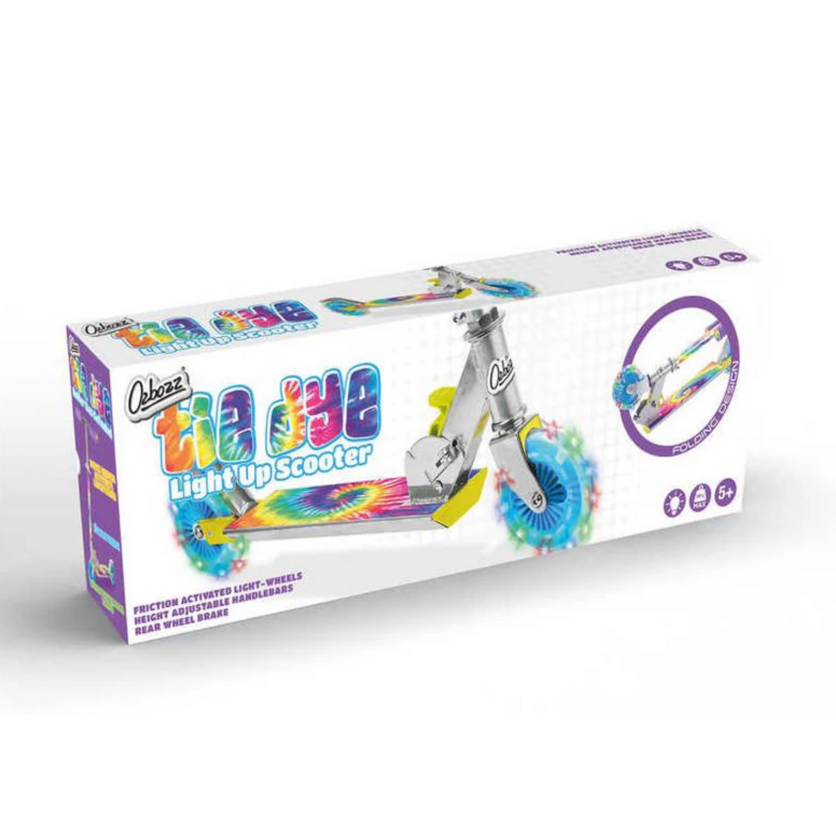 Tie Dye Scooter Flashing Wheels packaging