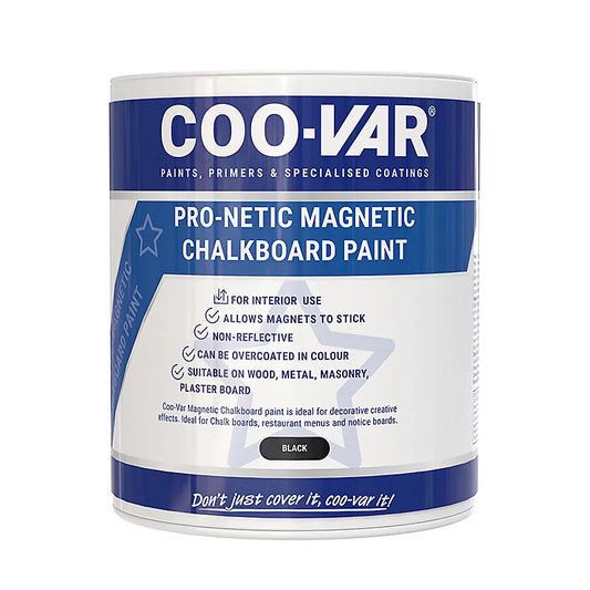 Coo-Var Pro-Netic Magnetic Chalkboard Paint can on a white background