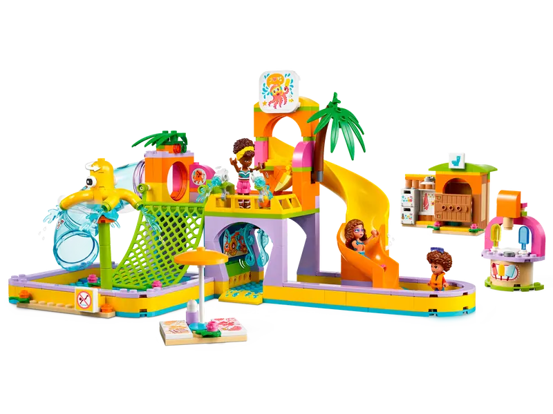 Interactive LEGO Friends 41720 Water Park set with rotating and zooming features