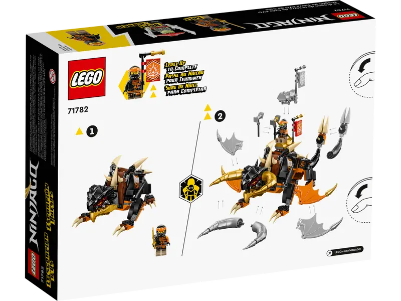 LEGO NINJAGO Cole’s Earth Dragon EVO building set with minifigures and accessories.