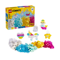 LEGO Classic Magical Transparent Box (11040) with colorful bricks