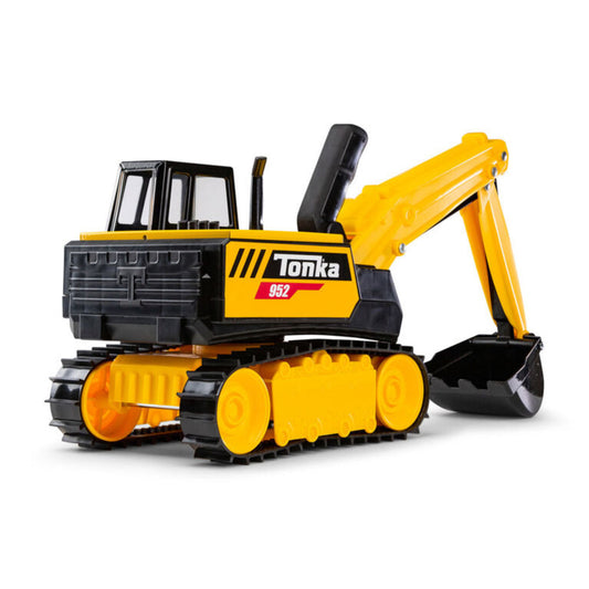 Tonka Mighty Excavator steel construction toy with a movable arm.