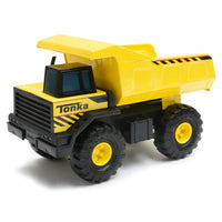 Side view of Tonka Steel Classics Mighty Dump Truck toy