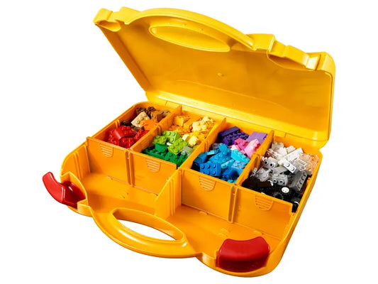 LEGO 10713 Creative Suitcase – Opened with bricks inside