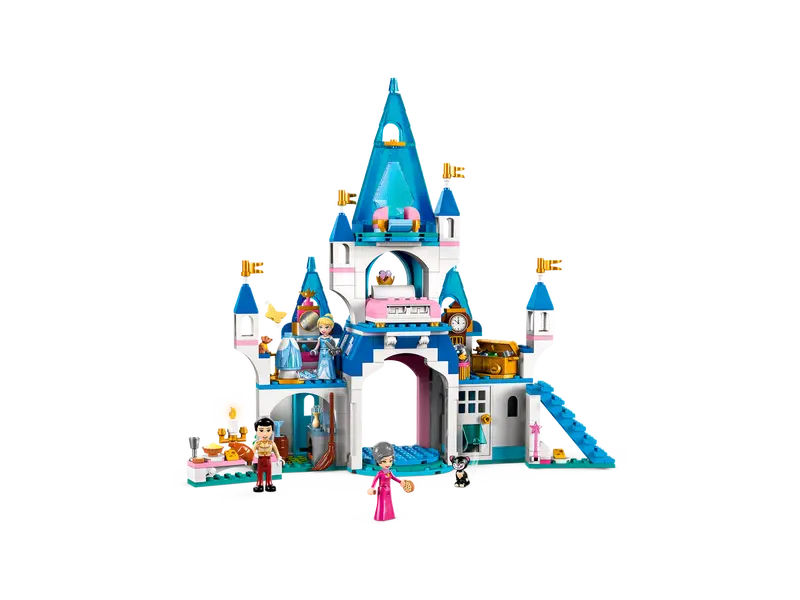 Side view of LEGO 43206 castle with detailed rooms and play features.