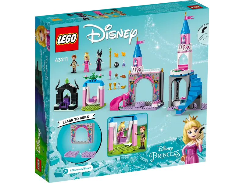 LEGO 43211 Aurora’s Castle – Disney Princess playset with minifigures.