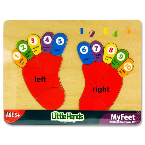 Little Hands Wooden Education Toy - Counting My Feet Puzzle