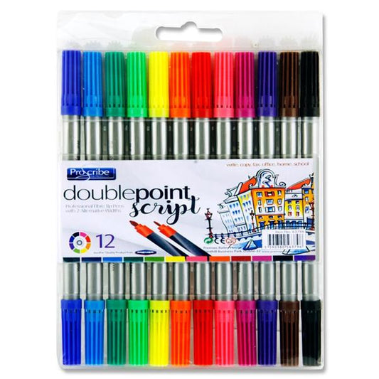 12 Double Sided Thick/thin Markers