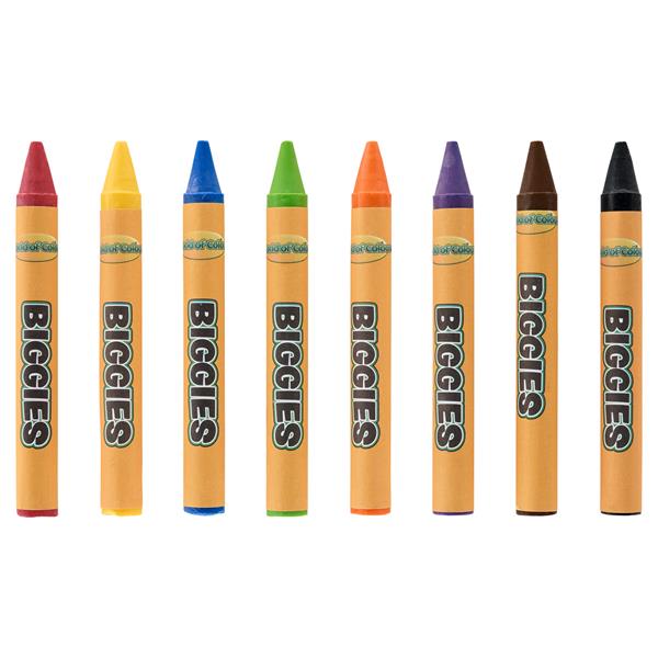 World Of Colour Pkt.8 Super Jumbo Chubby Crayons