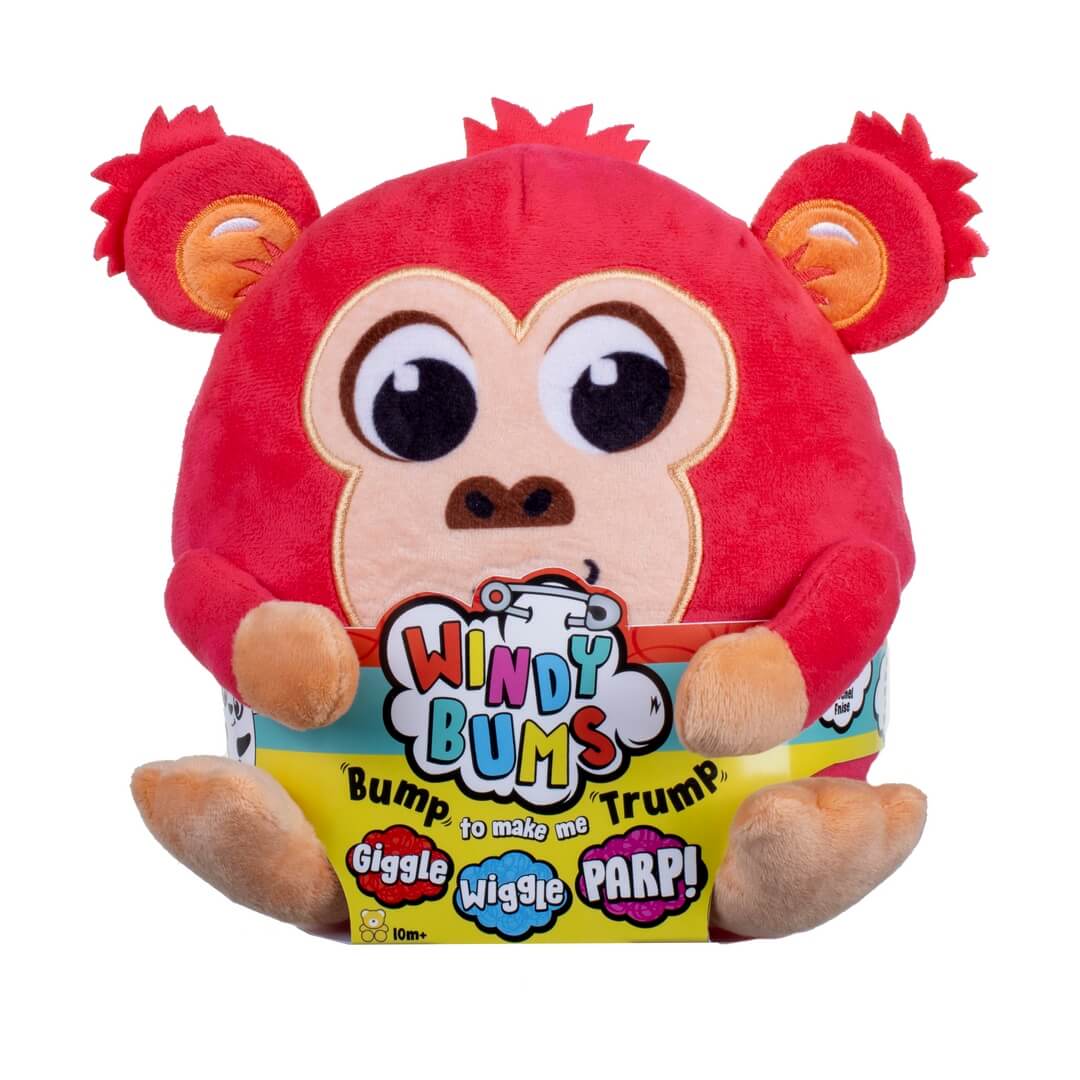 Windy Bums Cheeky Farting Monkey Soft Toy