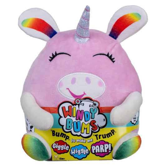 Windy Bums Cheeky Farting Unicorn Soft Toy