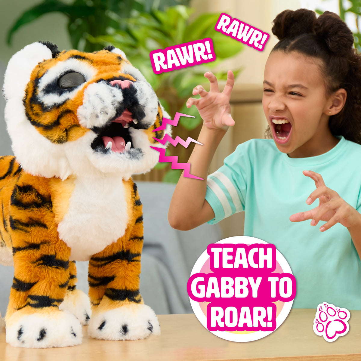 FurReal Gabby the Grow and Roar Tiger interactive plush tiger cub – view 5
