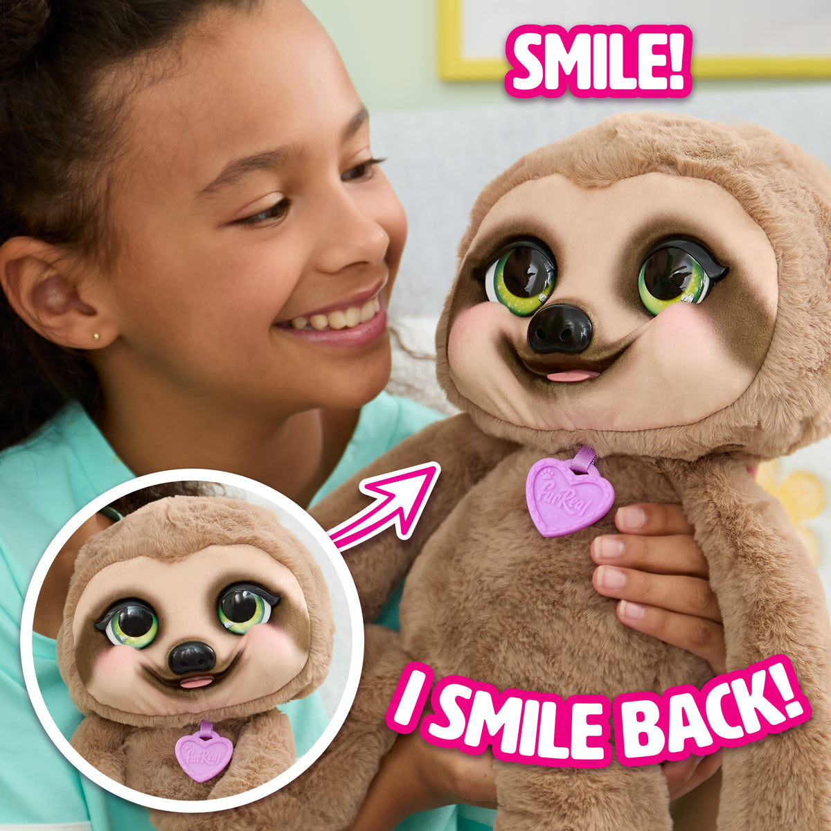 FurReal Snuggles the Smiling Sloth interactive plush with juice pouch – view 3
