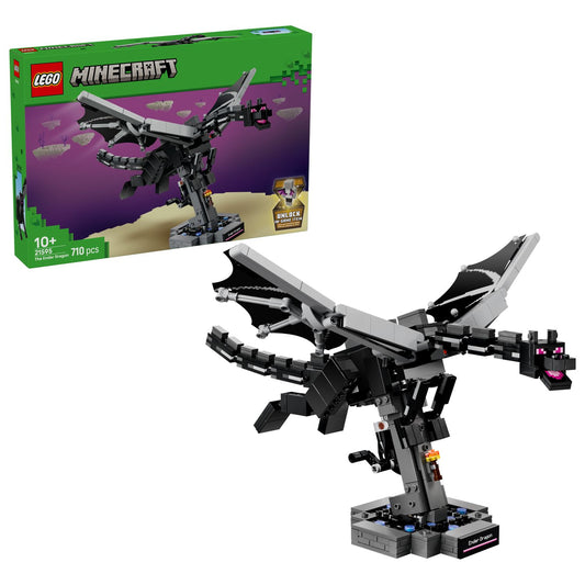 Toys at Foys - LEGO Minecraft 21595 The Ender Dragon - built model and box