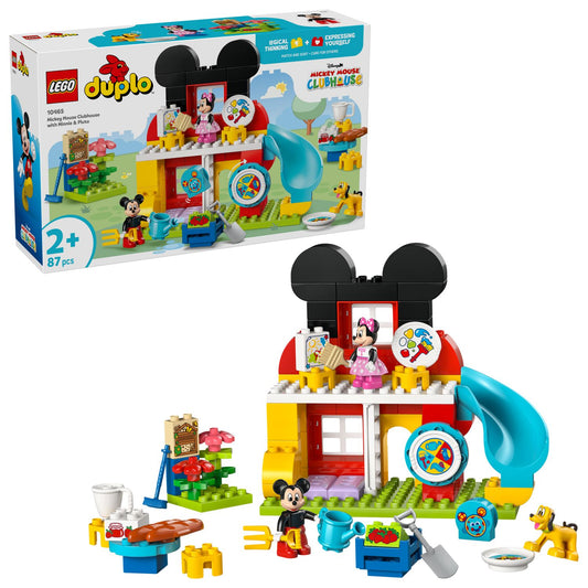Toys at Foys - LEGO DUPLO 10465 Mickey Mouse Clubhouse with Minnie & Pluto - built model and box