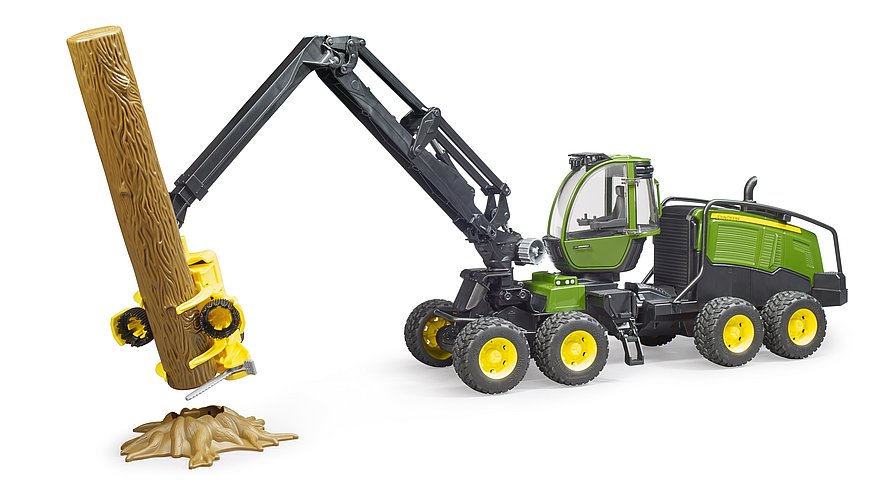 Bruder John Deere 1270g Harvester with Tree Trunk