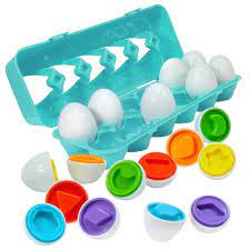 12 Shape Sorter Eggs