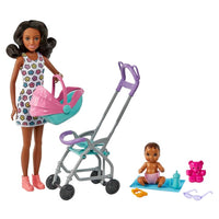 Barbie Skipper Babysitter Rocking Stroller Playset