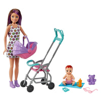 Barbie Skipper Babysitter Rocking Stroller Playset