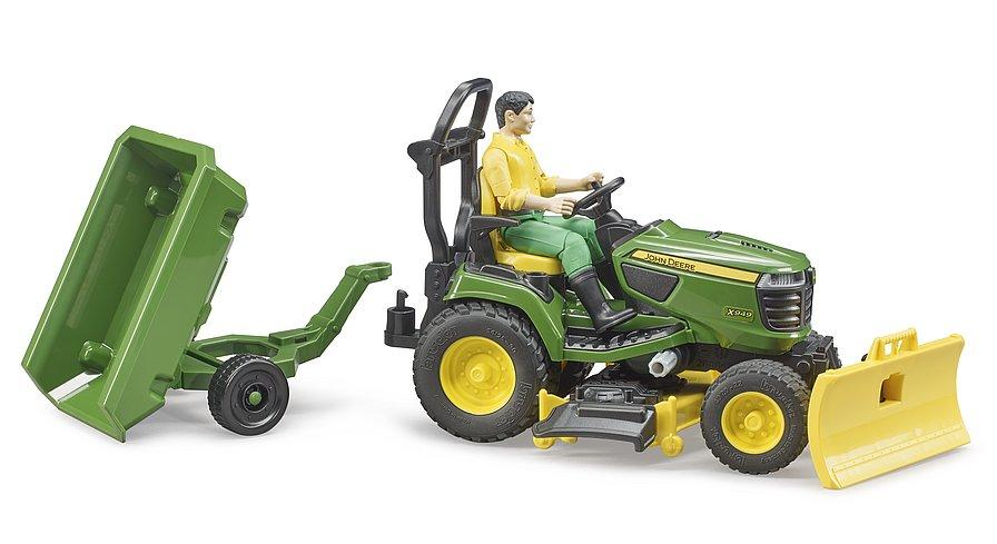 John Deere Mower With Trailer And Man