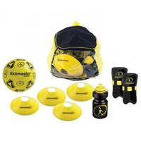 Kickmaster Black and Yellow Backpack Training Football Set