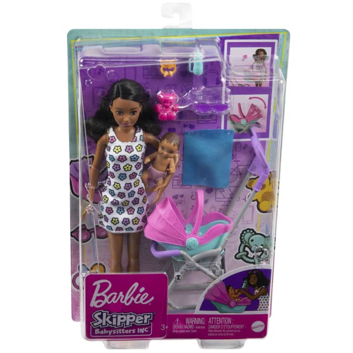 Barbie Skipper Babysitter Rocking Stroller Playset