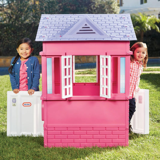 The perfect backyard playhouse – Little Tikes Cape Cottage Pink.