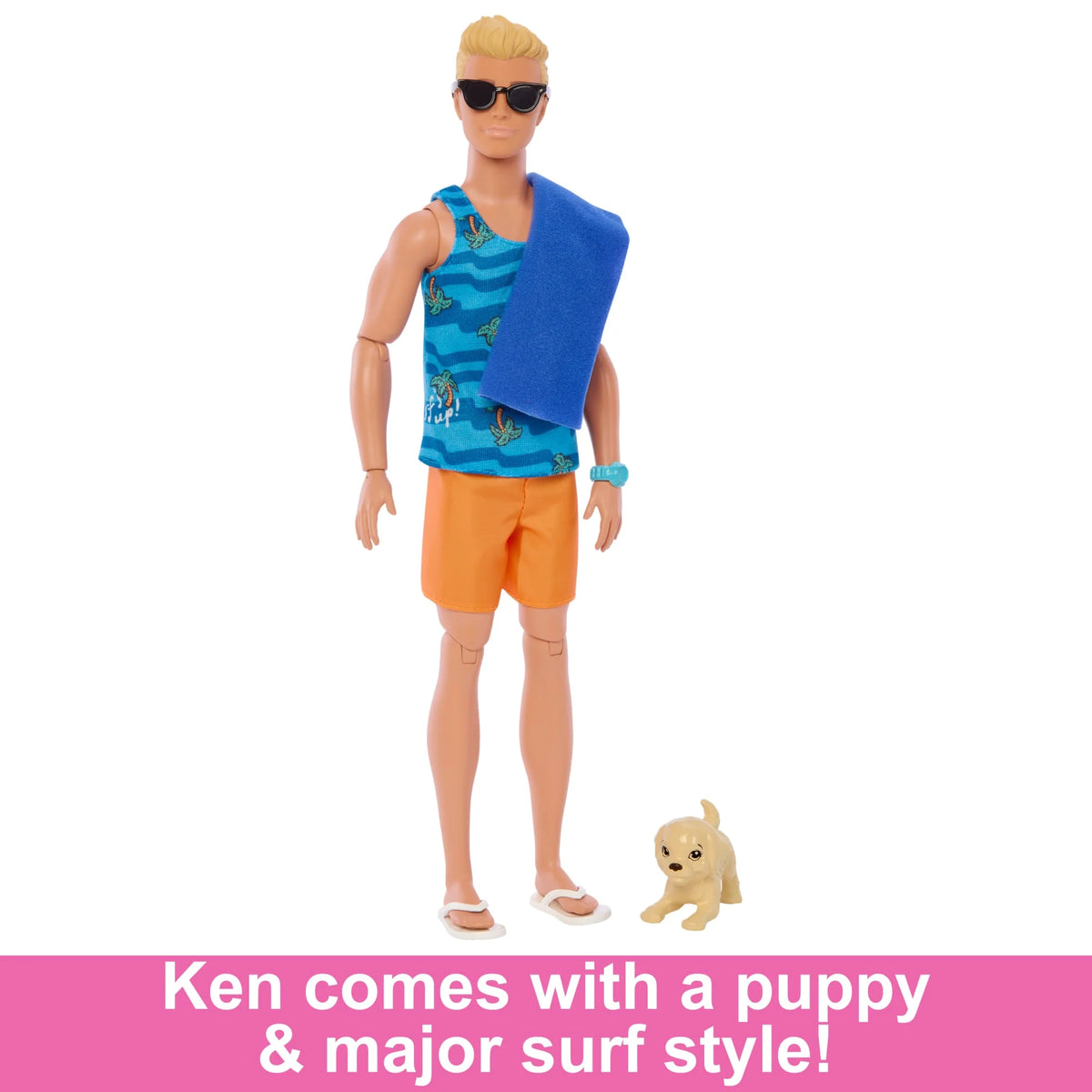 Barbie Poseable Blonde Ken Beach Doll