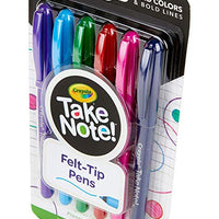 Take Note 6 Washable Felt Tip Pens