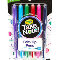 Take Note 6 Washable Felt Tip Pens