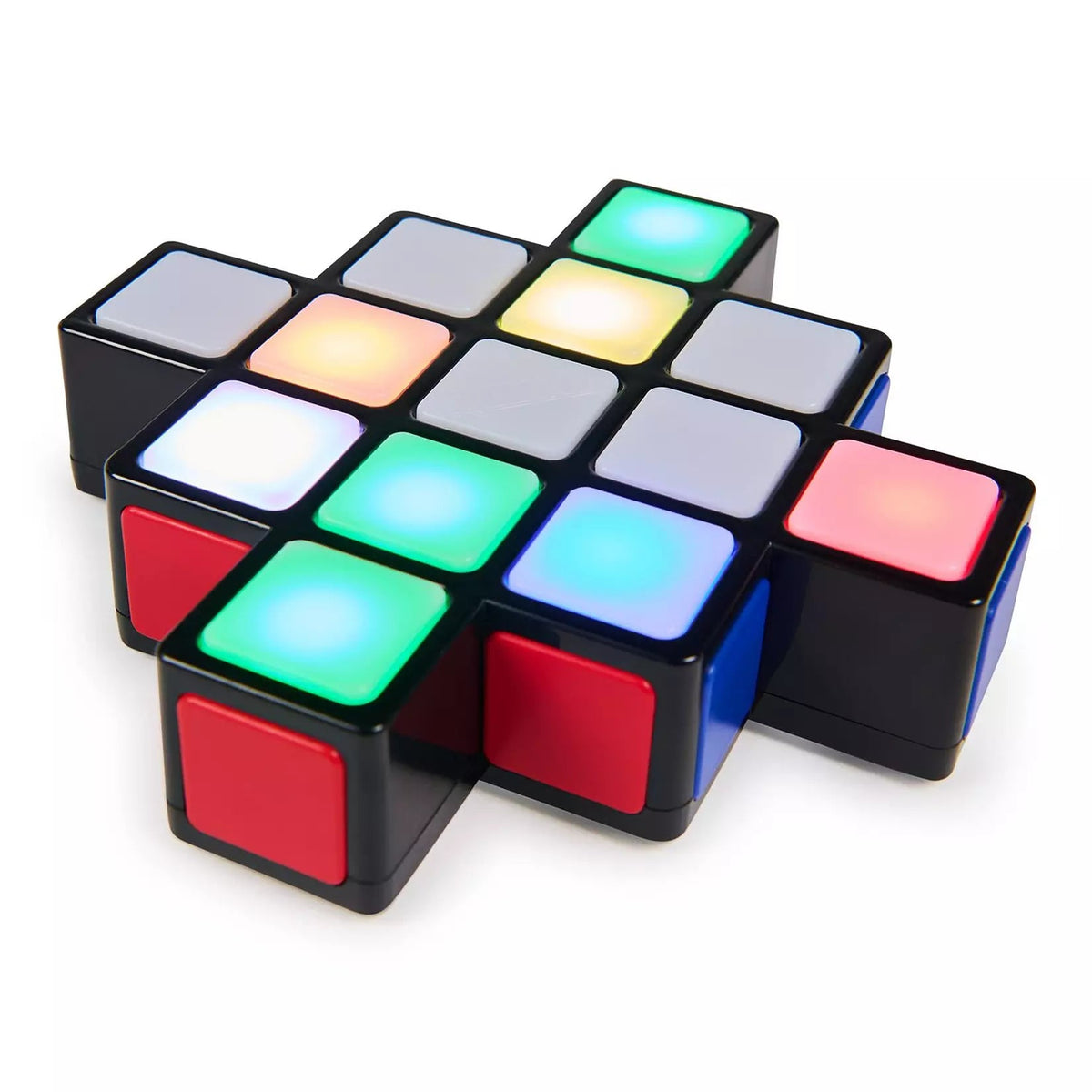 Rubik's rush light up and lying flat on a white background.