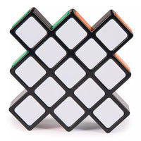 rubik's rush standing up against a white background.