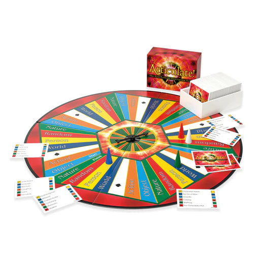 150 Cards, Playing Board, Playing Pieces and a QR code taking you to our new timer App