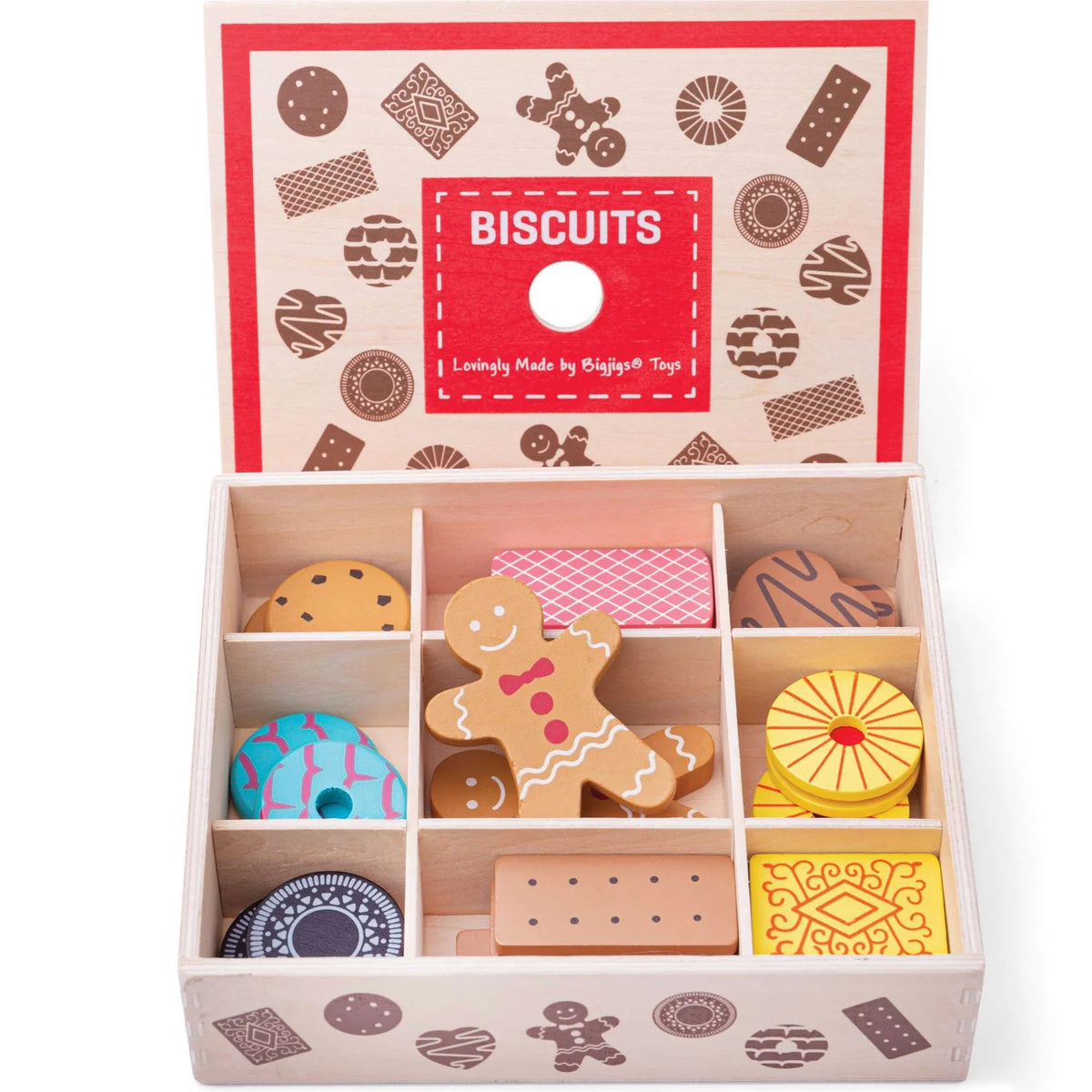 Bigjigs Toys Biscuit Box Play Food Set