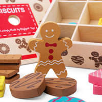 16x colourful wooden biscuits