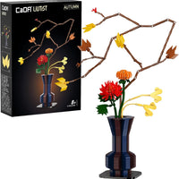 Cada Bricks Oriental Floral Art: Autumn Ember