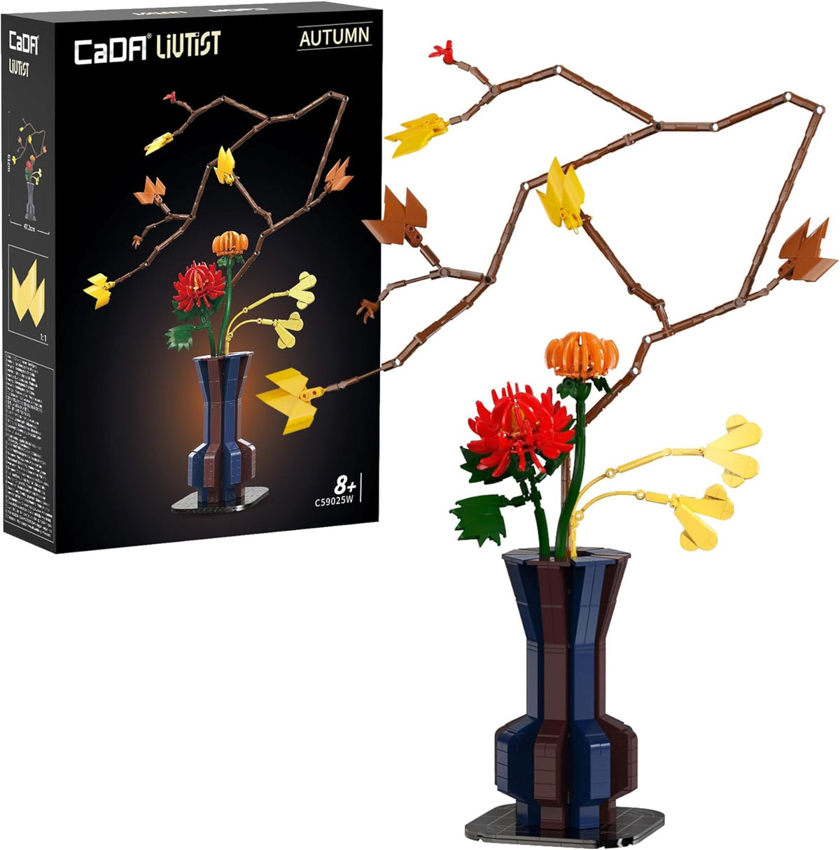 Cada Bricks Oriental Floral Art: Autumn Ember