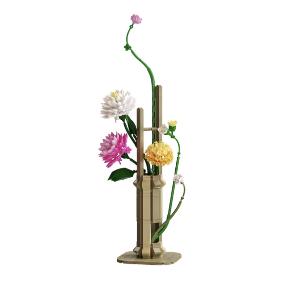 Includes three flower designs in one display