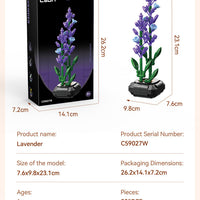 Build a decorative lavender planter from 205 pieces