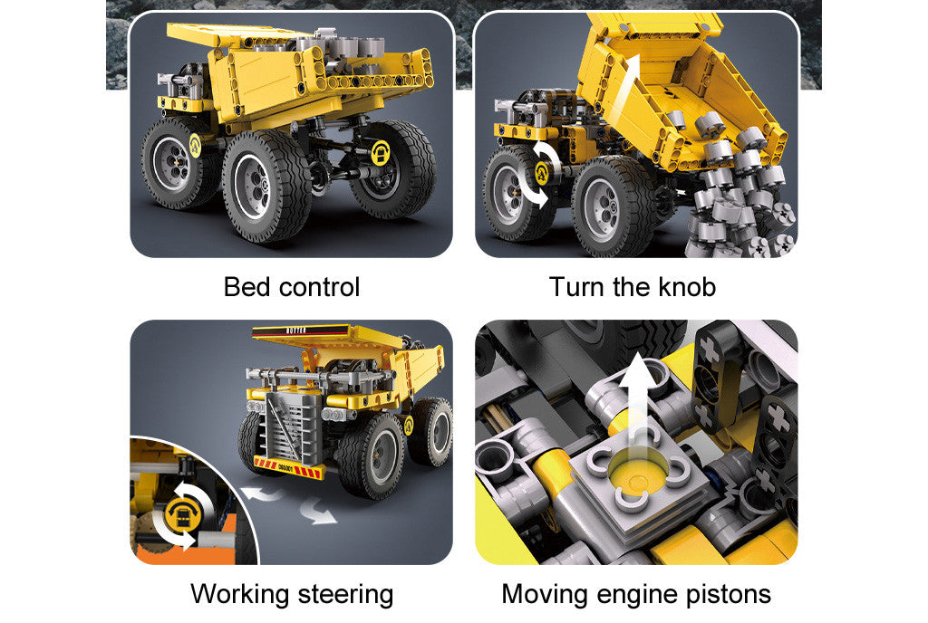 Load bed can be raised and lowered using a side control knob