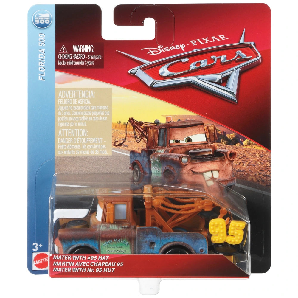 Disney Pixar Cars Diecast Car Mater with 95 Hat
