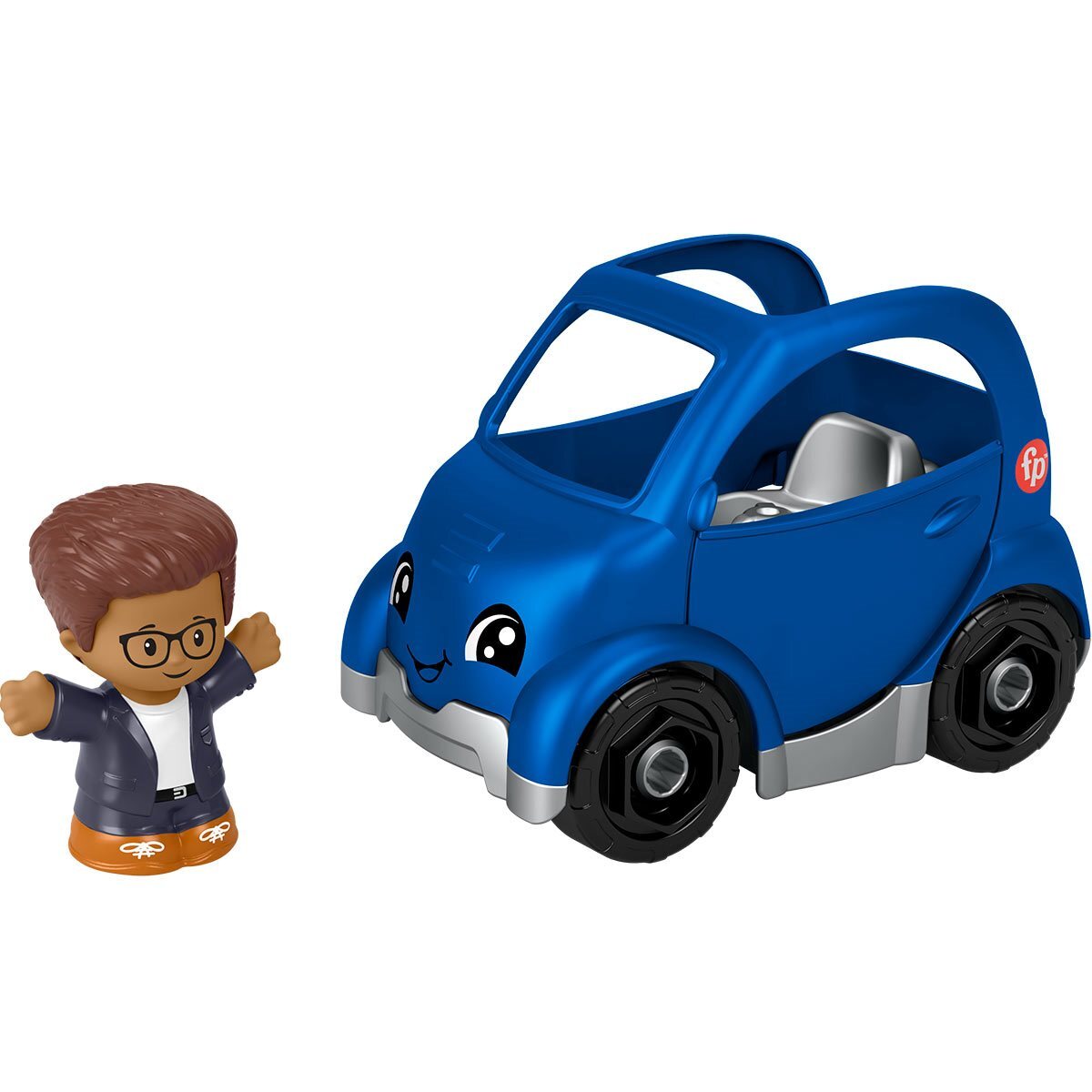 Fisher-Price Little People Blue Car Toy Vehicle with Figure