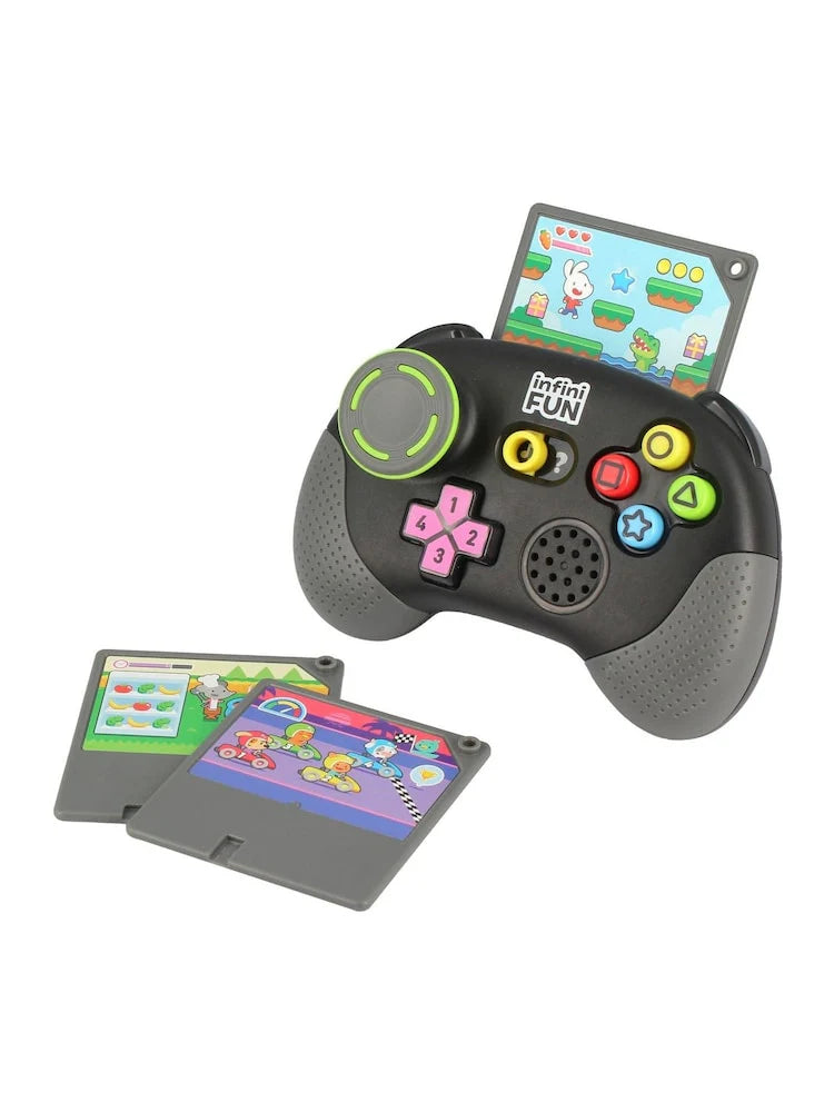 Interactive joystick, directional controls and shape buttons