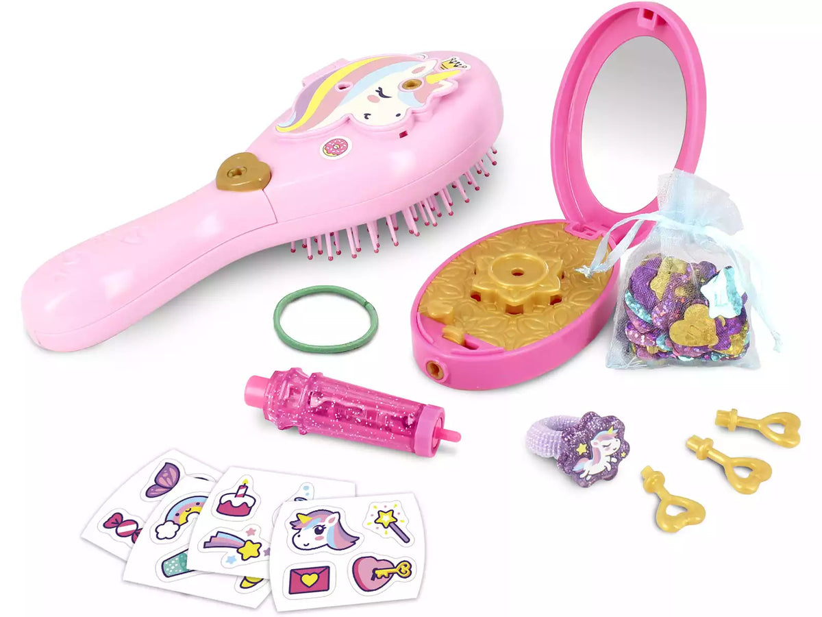 Comes with over 100 hair shimmers for decorating hairstyles